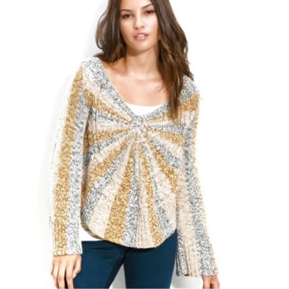 Free People | Pinwheel Sunburst Sweater Butterscotch
